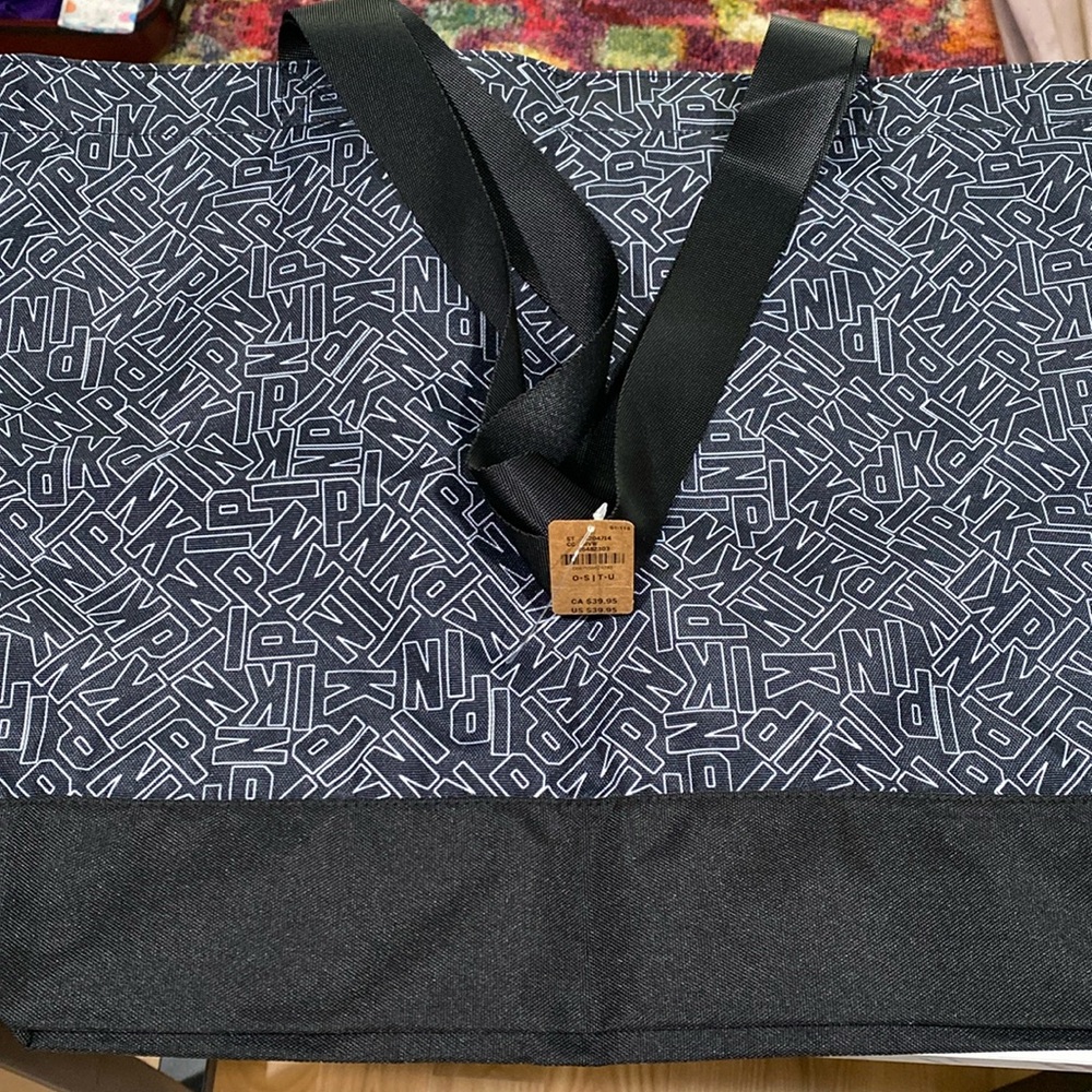 NWT Victoria Secret Pink overnight or beach bag! Black and white oversized bag